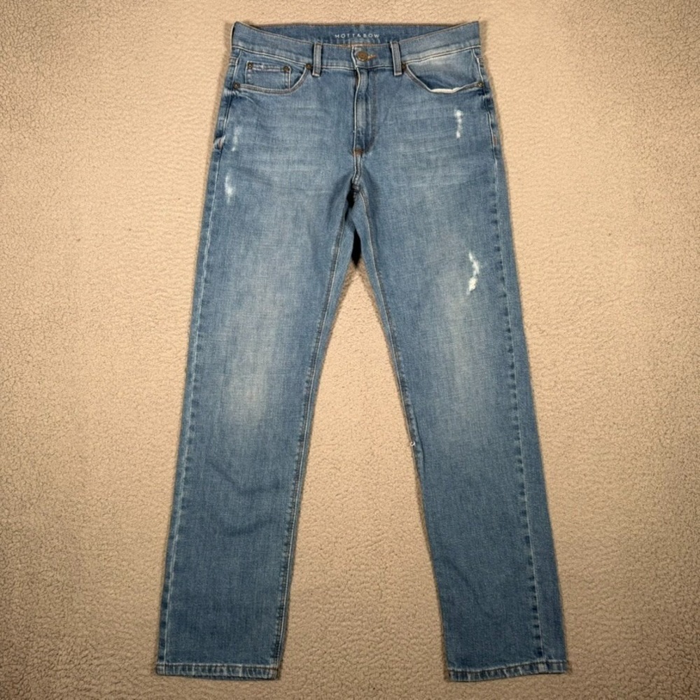 Mott & Bow Jeans Mens 30x30 Blue Slim Fit Denim Casual Preppy 5 Pocket Stretch